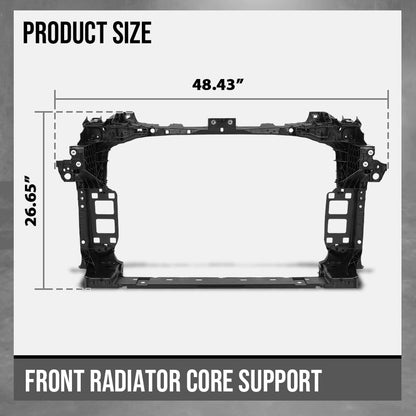 G-PLUS Radiator Core Support Front Frame Panel Compatible with Porsche Cayenne 2019 2020 2021 2022 2023 9Y0805594R, 9Y0 805 594 R Black