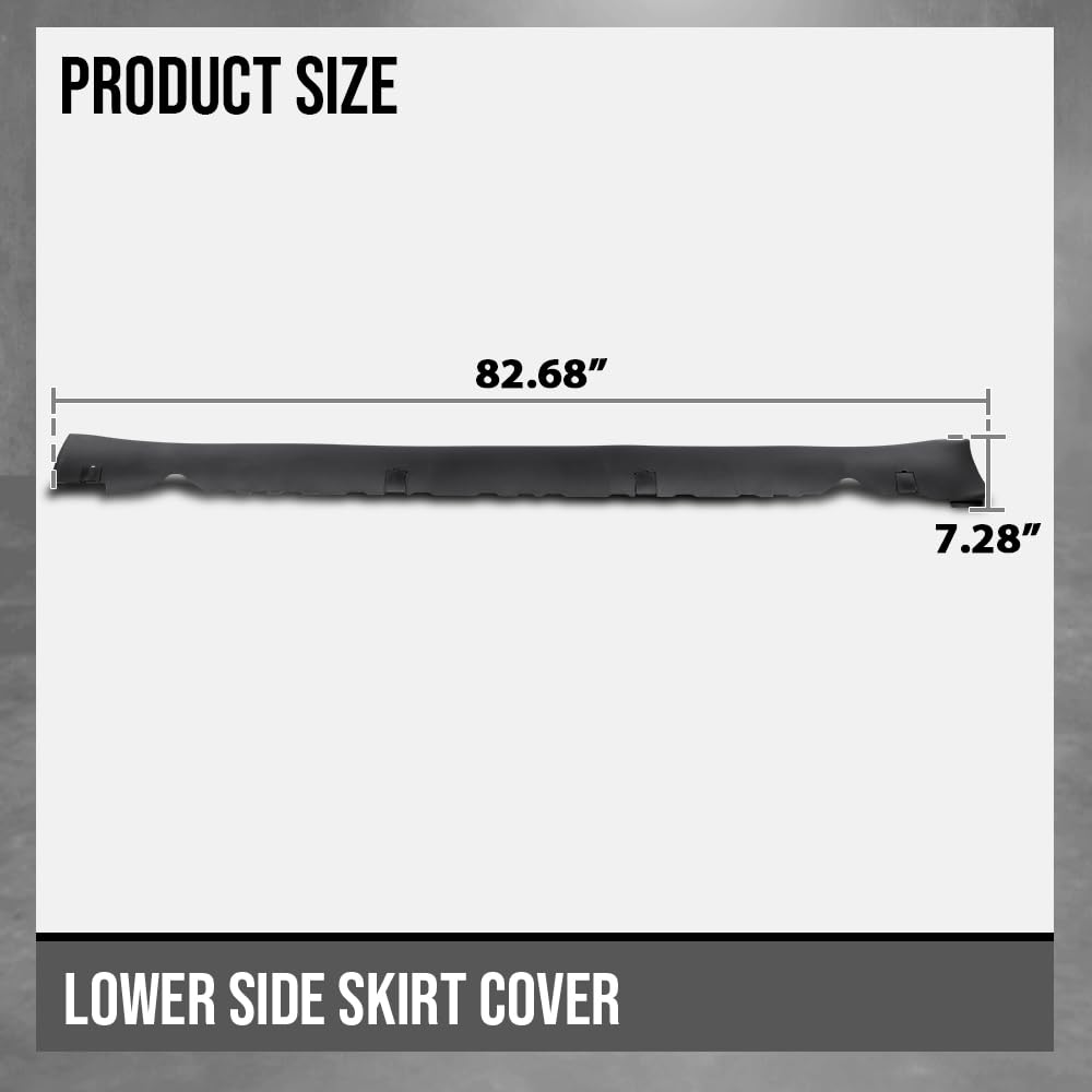 G-PLUS Side Skirt Lower Rocker Molding Cover Left & Right Side Compatible with Tesla Model 3 2017-2022 1089831-00-D, 1089830-00-D Black