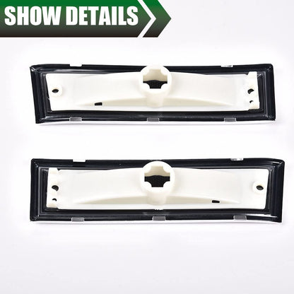 G-PLUS Front Side Marker Lights Assembly Compatible With 1981-1991 Chevy Blazer/GMC Jimmy C/K R Pickup,915557,915558,GM2550115,GM2551107 Side Chrome Bezel Marker Lamps Pair (Smoky Lens)
