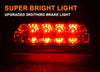 G-PLUS LED Third 3rd Brake Cargo Light Compatible With 1997 1998 1999 2000 2001 Cherokee, Rear Roof Center High Mount Stop Tail Light Replacement (Chrome Housing Red Lens)