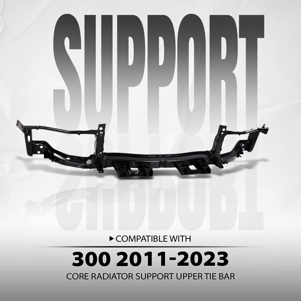 G-PLUS Radiator Support Core Upper Tie Bar Compatible with Chrysler 300 2011-2023 68142203AC, CH1225234 Black