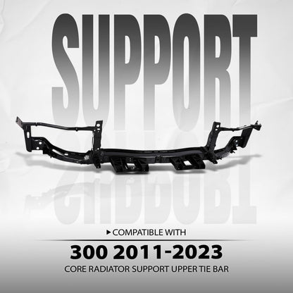 G-PLUS Radiator Support Core Upper Tie Bar Compatible with Chrysler 300 2011-2023 68142203AC, CH1225234 Black