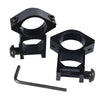 G-PLUS Scope Rings Mount Fit 1" Diameter 10mm 3/8" High Profile See-Thru Dovetail 2PCS Black
