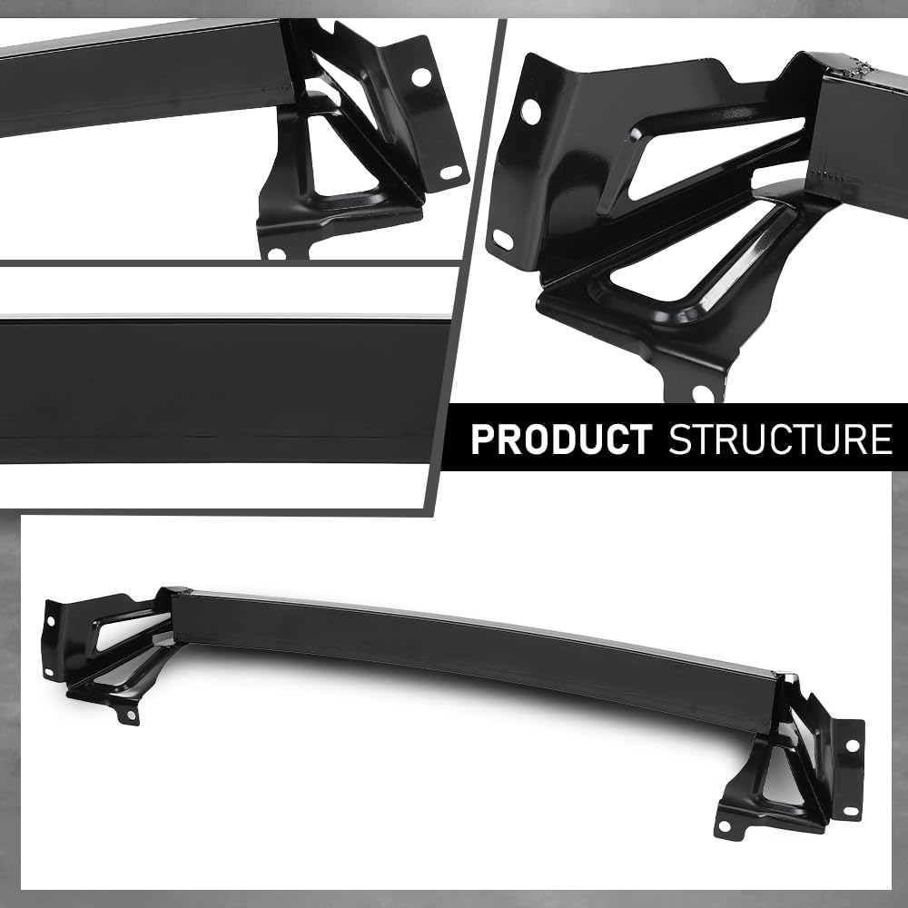 G-PLUS Front Lower Bumper Reinforcement Steel Compatible with Cadillac SRX (submodel: Base, Luxury, Performance, Premium) 2010-2016 20810856, GM1007111 Black
