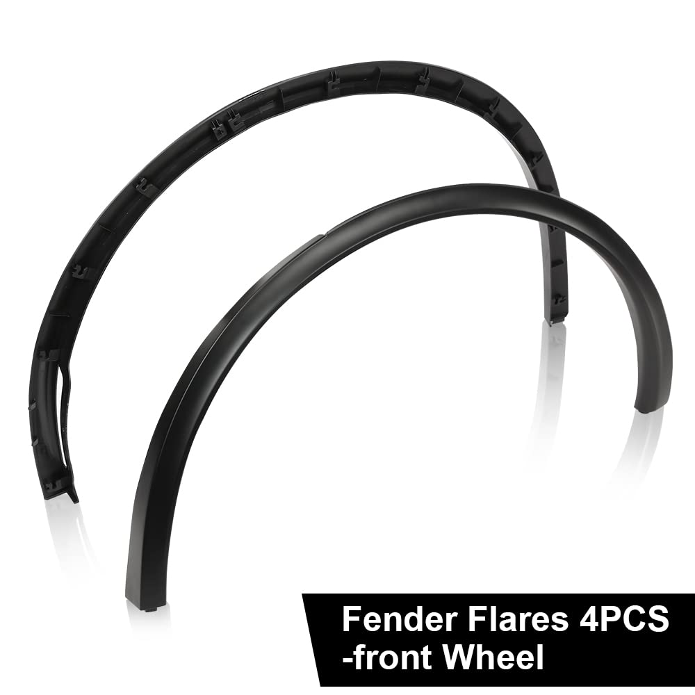 G-PLUS Fender Flares Compatible with Tesla Model Y 2020 2021 2022 2023 2024 Wheel Opening Molding Arch Trim 4PCS Matte Black