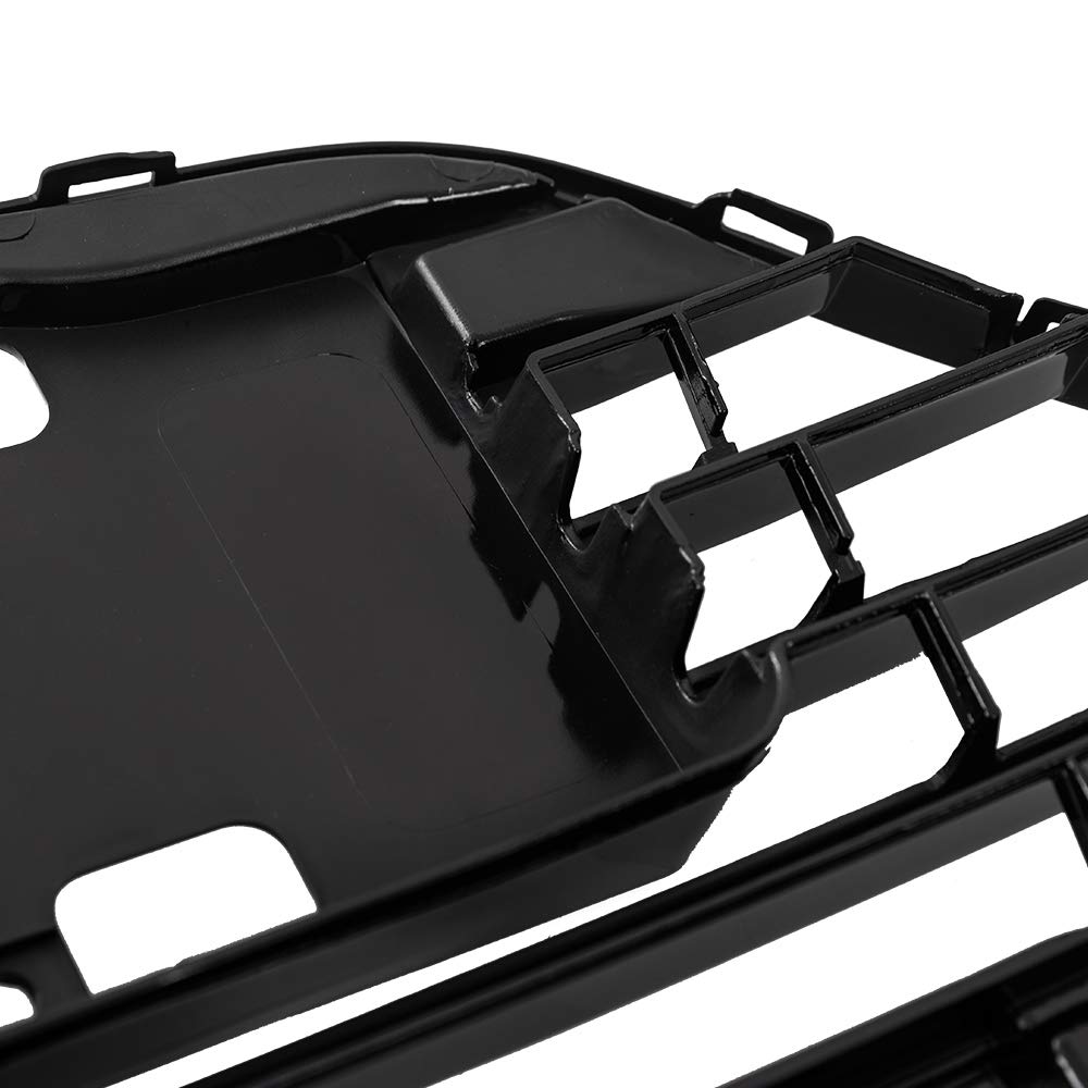 Front Bumper Upper Grilles Grill Compatible for Honda HRV HR-V 2016-2018 Chrome Black Factory Style