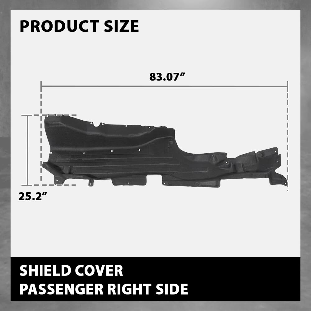 G-PLUS Right Under Body Shield Splash Cover, Compatible with Ford Explorer 2.3L 2020-2023
