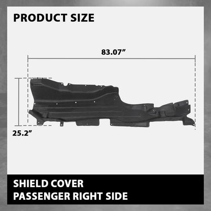 G-PLUS Right Under Body Shield Splash Cover, Compatible with Ford Explorer 2.3L 2020-2023