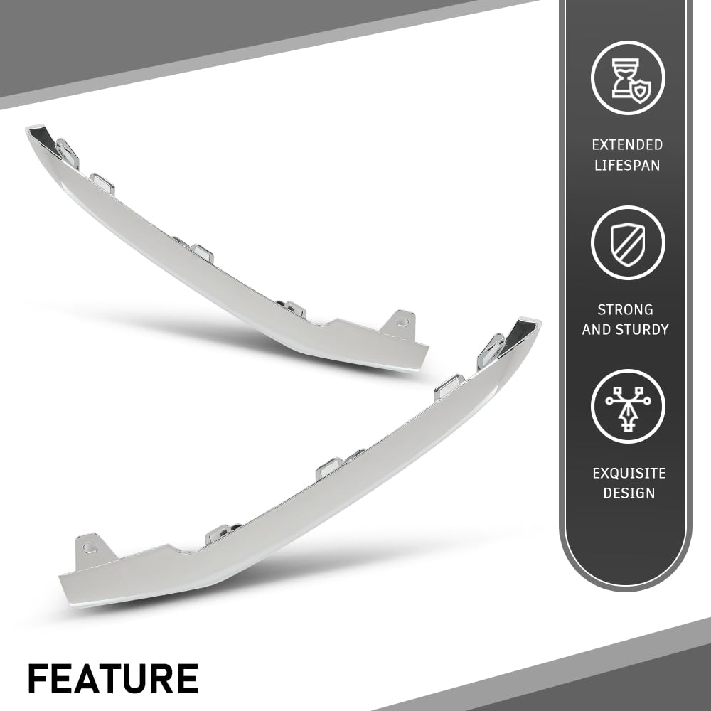 G-PLUS Front Bumper Chrome Trim Molding Fit Benz E-CLASS W212 2014-2016,Fit Benz E200/E250 E300/ E300/E350/ E350/E400/ E400/E500 E550 4Matic, AMG STYLE 2014-2016