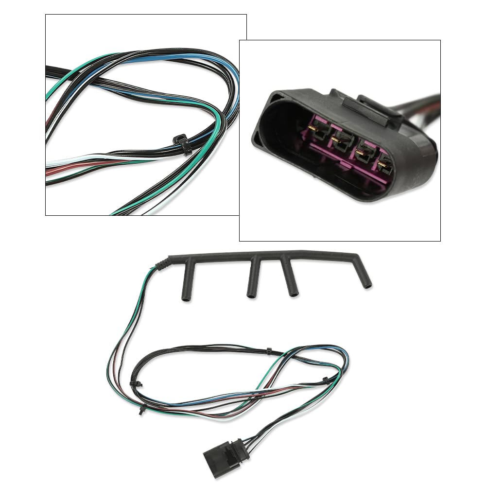 G-PLUS 4 Wire Glow Plug Wiring Harness Compatible with VW Jetta TDI/New Beetle TDI/Golf TDI 2002-2003 038971220C, 904-090