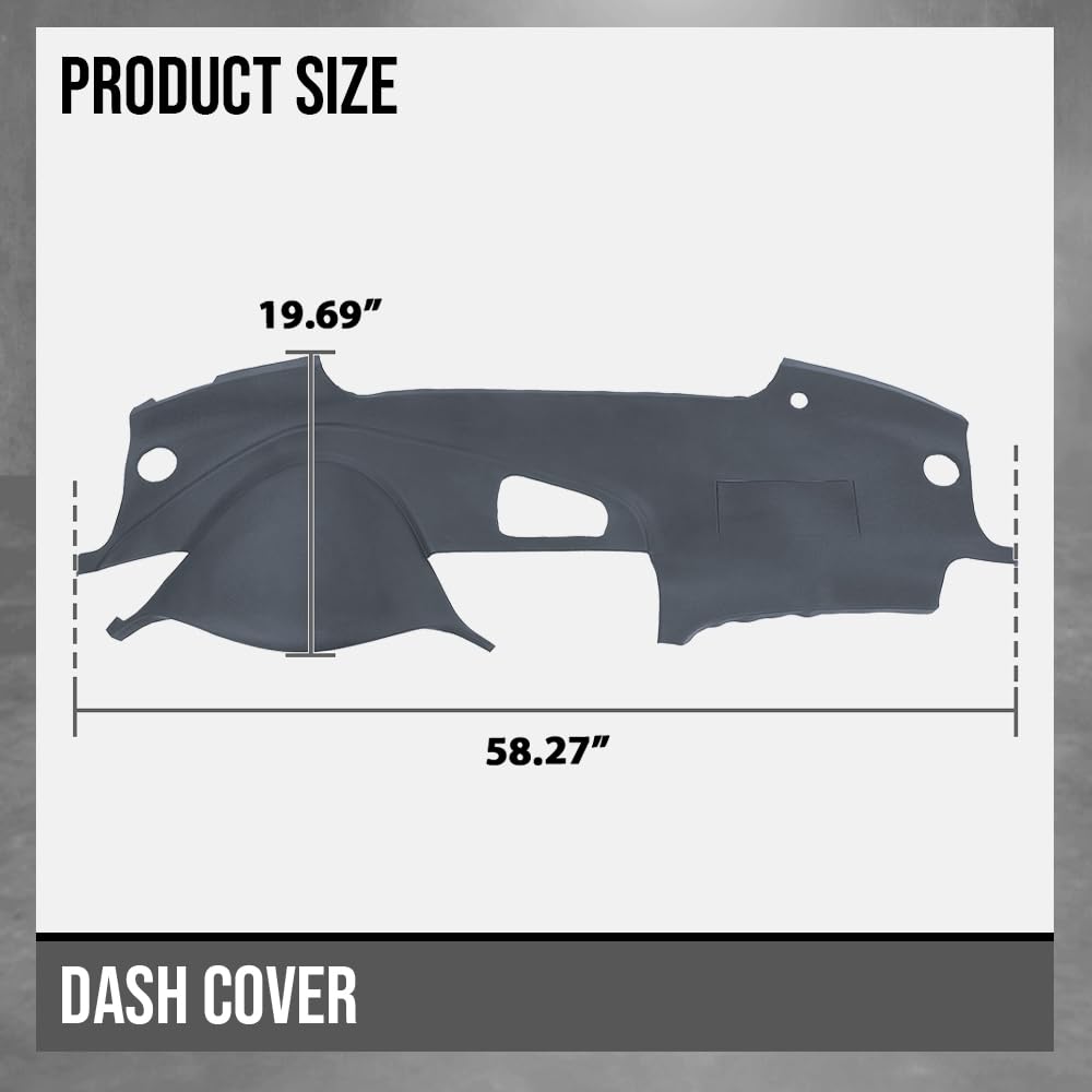 G-PLUS TPE Molded Dashboard Dash Cover Compatible with Honda Acura TL 2004 2005 2006 2007 2008 Dash Board Cover (Light Gray)