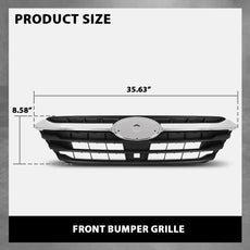 G-PLUS Front Grille for Subaru Legacy 2013-2014 Chrome Black Style Close-up View