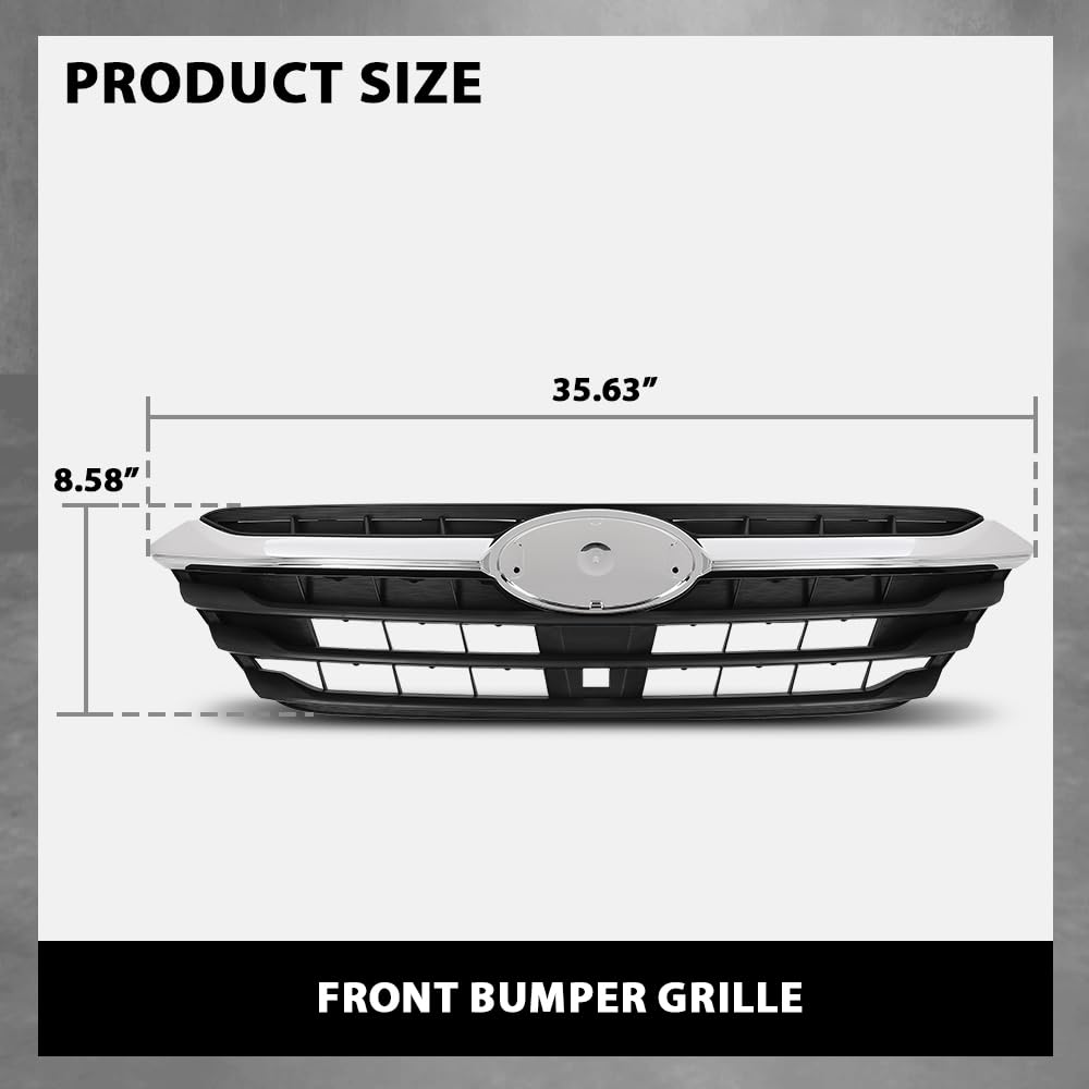 G-PLUS Front Bumper Grille w/Chrome Compatible with Subaru Legacy 2020-2022 91121AN02A