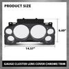 G-PLUS Gauge Cluster Lens Cover Trim Chrome Compatible with Chevy Silverado GMC Sierra Tahoe 2007-2013 10-0004B Black