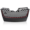 G-PLUS Front Bumper Upper Grill Grille Compatible with Volkswagen VW GTI GLI Jetta MK5 2006 2007 2008 2009 Honeycomb Style (Not Compatible with Rabbit and R32 Model)