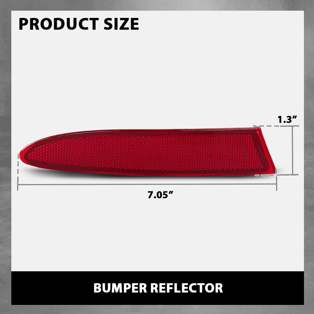 G-PLUS Rear Bumper Reflector Compatible with BMW X3 2011-2017 M Aerodynamics Package (Code S715A) 63147217316, 63147217315, BBM1185104C, M1184104C RH&LH Red