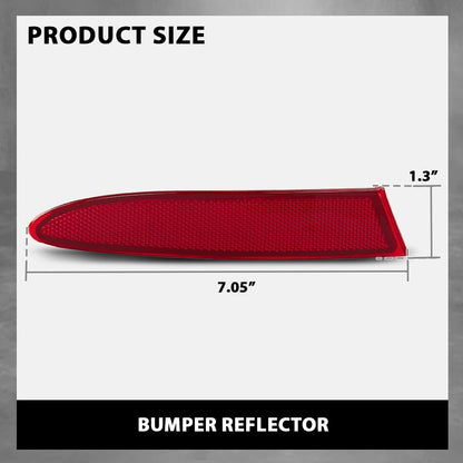 G-PLUS Rear Bumper Reflector Compatible with BMW X3 2011-2017 M Aerodynamics Package (Code S715A) 63147217316, 63147217315, BBM1185104C, M1184104C RH&LH Red