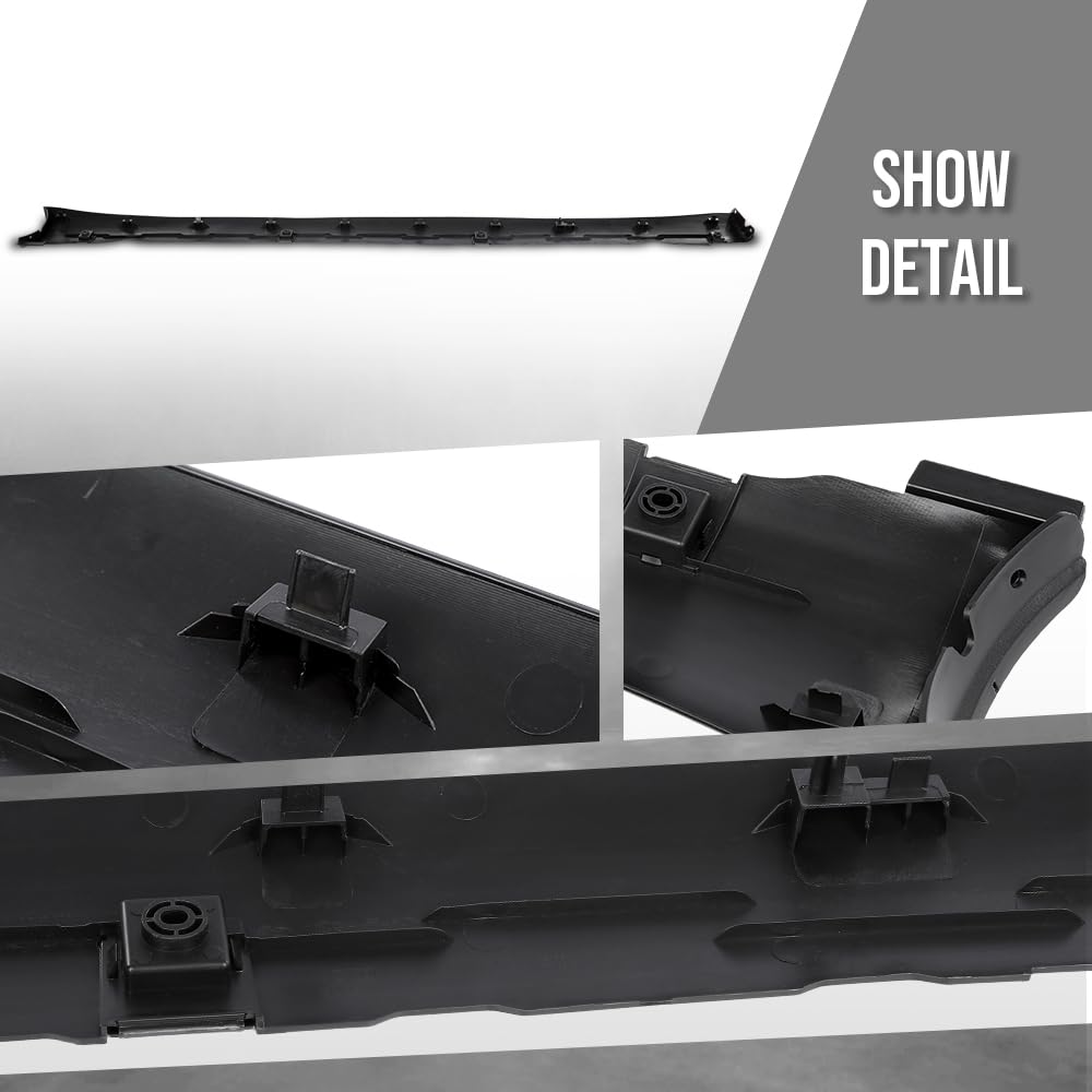 G-PLUS Door Skirt Lower Rocker Cover Molding Left Driver Side Compatible with Tesla Model 3 2017-2022 1089828 00 D, 108982800D Black