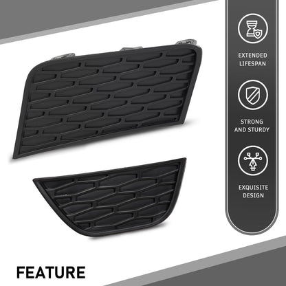 G-PLUS Left Side Front Fog Light Cover Lamp Bezel Compatible with Range Rover Evoque 2011-2015 Black