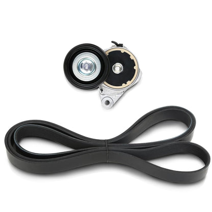 G-PLUS Engine Drive Belt & Tensioner Compatible with Toyota Tundra 5.7L 2007-2017 166200S012 & 9091602759