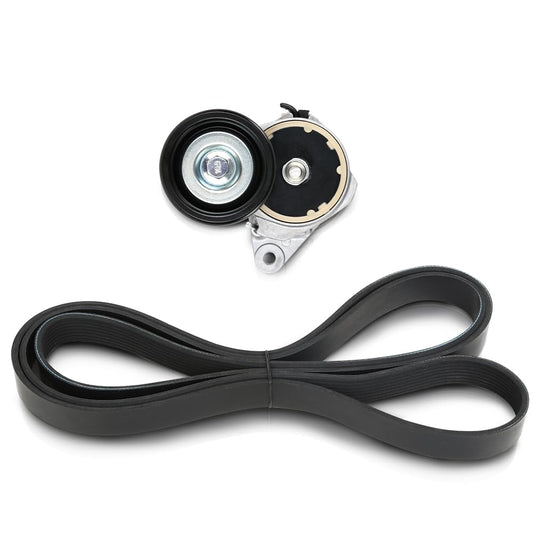 G-PLUS Engine Drive Belt & Tensioner Compatible with Toyota Tundra 5.7L 2007-2017 166200S012 & 9091602759