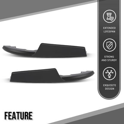 G-PLUS Rear Bumper Side Skirt Lip Splitter Canard Compatible with Honda Civic 4 Door Sedan 2016 2017 2018 2019 2020 2021,Not Fit Si or Hatchback Model Black