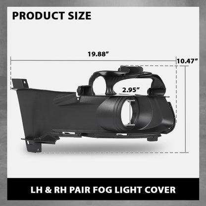 G-PLUS Pair Fog Light Cover Bezel, Compatible with Ford Mustang 2015-2017, LH Driver & RH Passenger Side 2PCS, FR3Z17E811BA, FR3Z17E810BA