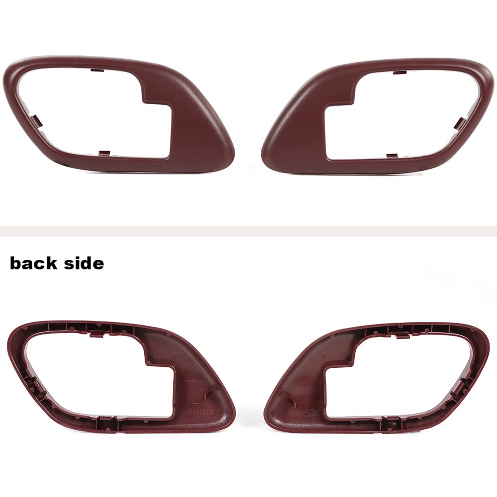 G-PLUS Interior Door Handle Trim Bezel 2pcs Compatible with 1995-2002 Chevy C3500 Truck 1995-2000 GMC C2500 Truck 1995-1999 GMC Suburban K1500 15708081 15708082