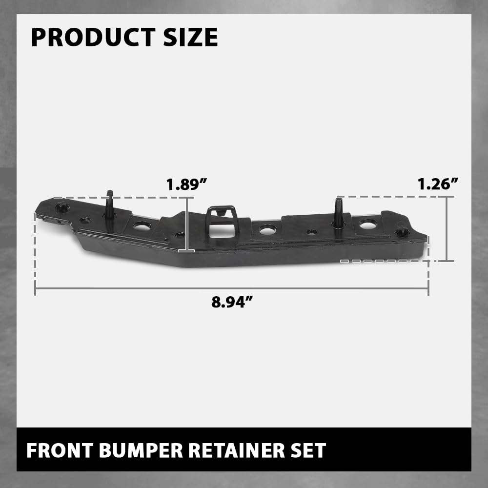 G-PLUS Front Bumper Retainer Set Compatible with Ford Explorer/Police Interceptor Utility Base 2016-2019 FB5Z17E814A, FB5Z17E814B, FO1043146, FO1042146 Black