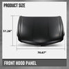 G-PLUS Front Hood Panel Primed Aluminum Compatible with Cadillac Escalade 2015-2019 Black