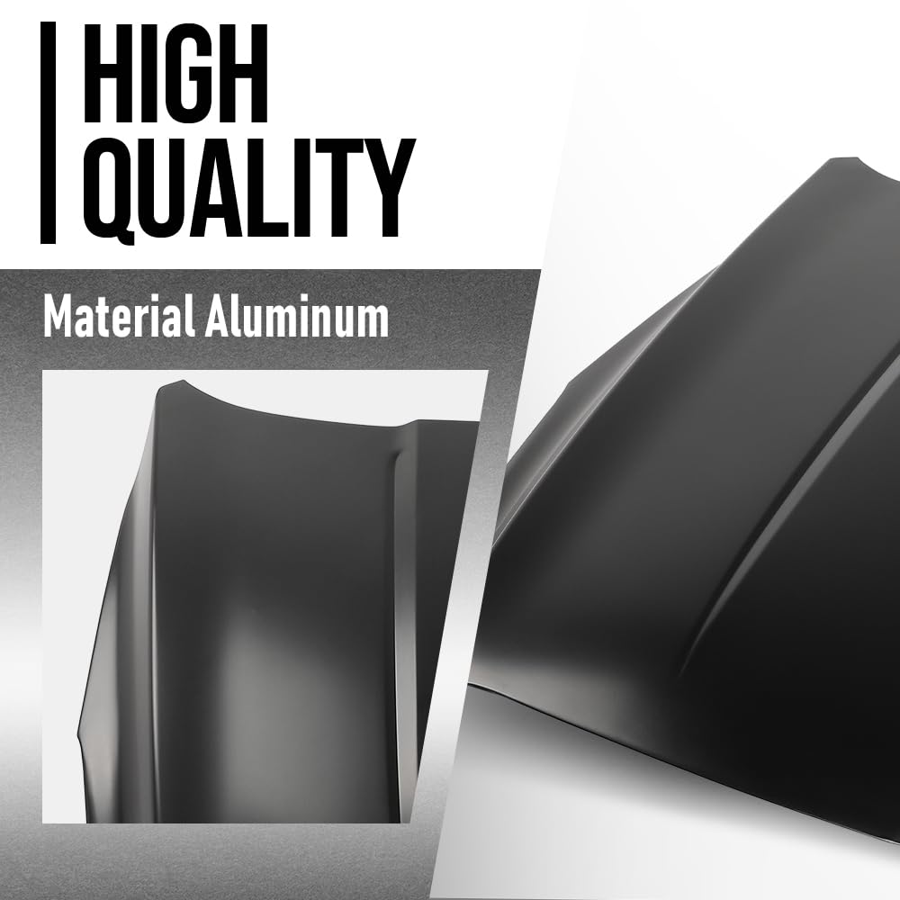 G-PLUS Front Hood Panel Compatible with Cadillac ATS 2013-2019 84076715 Black