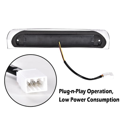 G-PLUS LED Third Brake Light Compatible With 2002-08 Dodge RAM 1500/2003-09 Dodge RAM 2500 3500,5072594AB, 5072594AD, 5072594AC 3RD LED Bar Brake/Cargo Lamp,Type I (Chrome Housing Clear Lens)