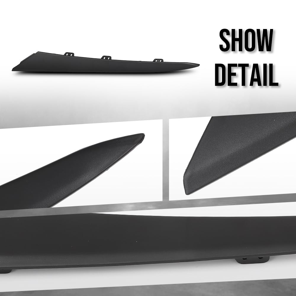 G-PLUS Headlight Molding Trim Left Driver Compatible with Honda Civic 2022 2023 2024 HO1212131, 71207T20A01 Black
