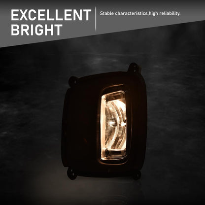 G-PLUS Front Driving Fog Light With Bezel Set Compatible with Kia Sorento 2014 2015 Smoke Lens Fog Lamp With Bulbs