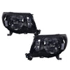 G-PLUS Headlights Compatible with Toyota Tacoma 2005-2011 Bumper Headlamps Left & Right Smoky Lens Black Housing Clear Reflector,faros delanteros
