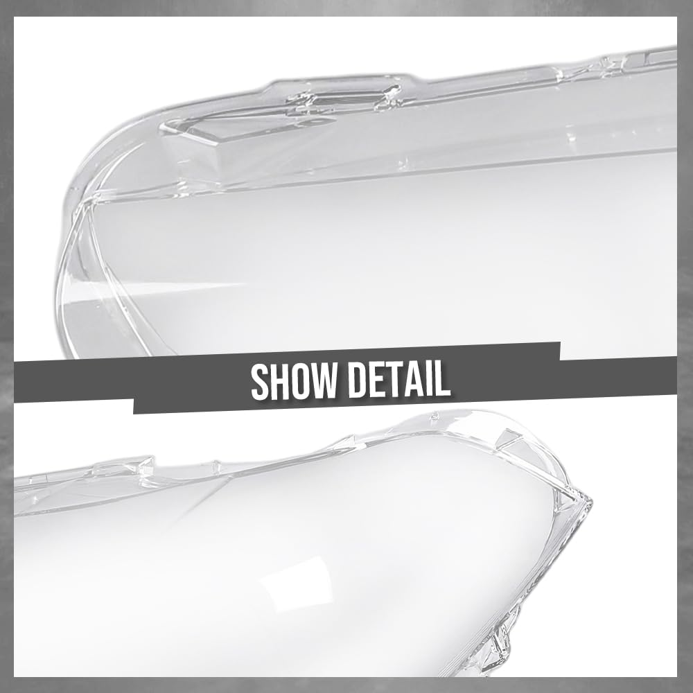 G-PLUS Headlight Lens Cover Compatible with BMW X2 F39 2018-2023 Left & Right Pair Front Headlamp Lens Cover Clear