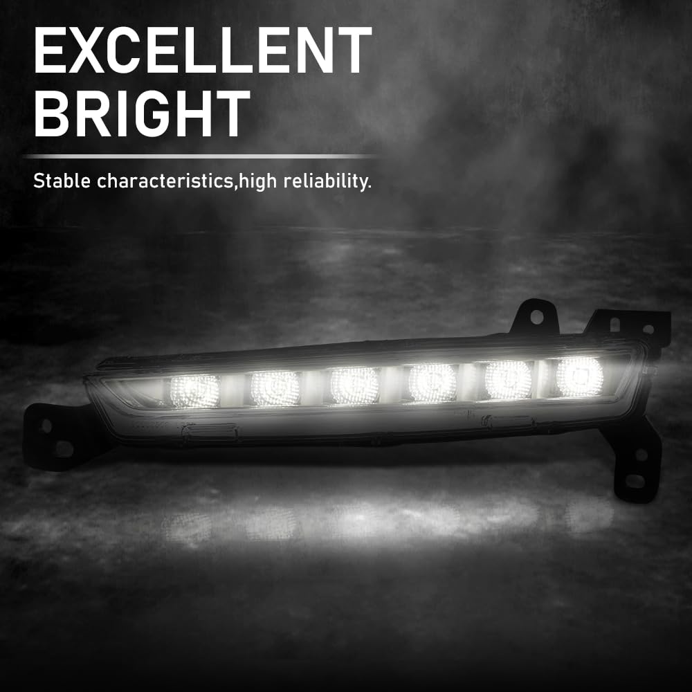 G-PLUS LED Fog Light Driver Daytime Parking Lamp Left Driver Side Compatible with Lincoln MKZ 2017-2020 FO2520195, HP5Z13200B Black