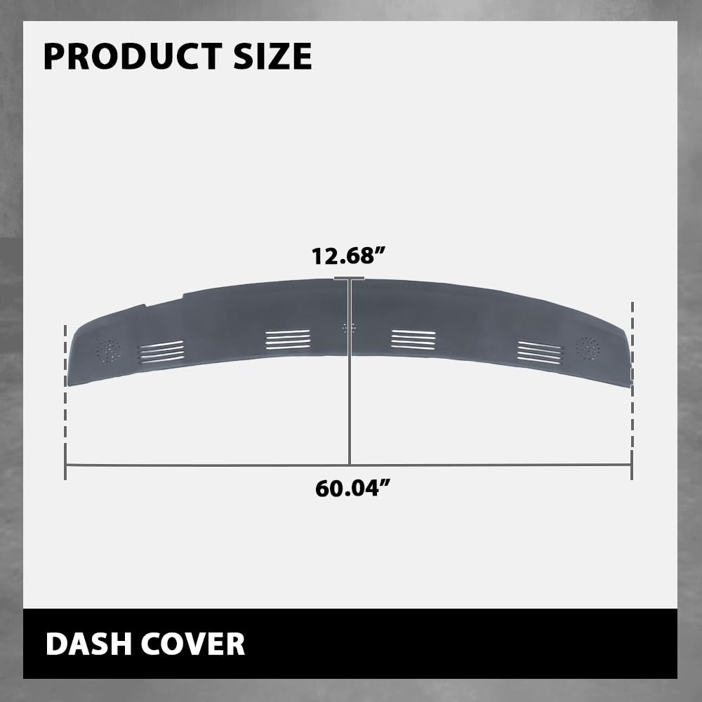 G-PLUS TPE Dash Defrost Vent Cover Cap Overlay Compatible with Dodge Ram 1500 2002-2005/ Fit Ram 2500 3500 2003-2005 Upper Dashboard Panel Blue