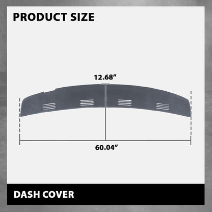 G-PLUS TPE Dash Defrost Vent Cover Cap Overlay Compatible with Dodge Ram 1500 2002-2005/ Fit Ram 2500 3500 2003-2005 Upper Dashboard Panel Blue