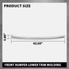 G-PLUS Bumper Trim Molding Chrome Front Lower Compatible with Ford Explorer 2018-2019 JB5Z8419AB, FO1044120, JB5Z-8419-AB Silver