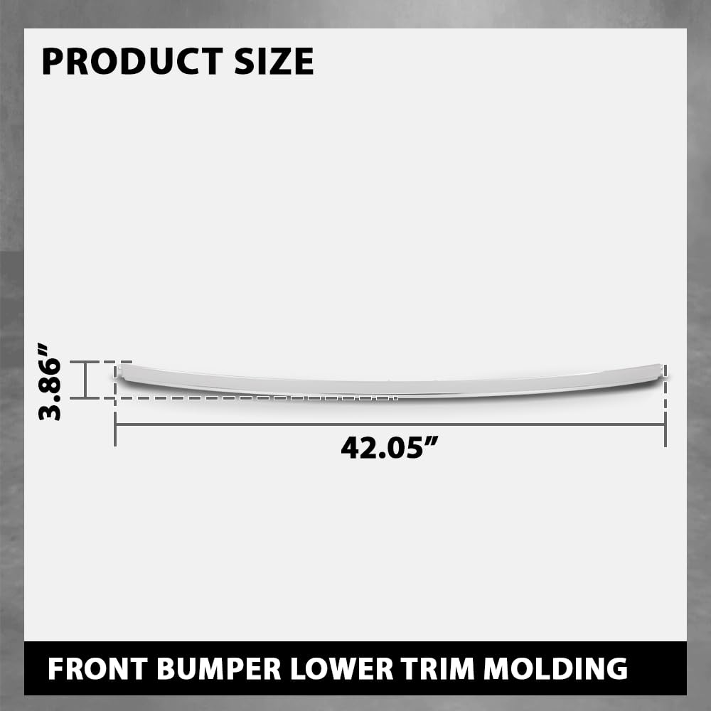 G-PLUS Bumper Trim Molding Chrome Front Lower Compatible with Ford Explorer 2018-2019 JB5Z8419AB, FO1044120, JB5Z-8419-AB Silver