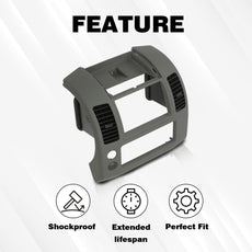 G-PLUS Center Dash Bezel for Nissan Frontier 2005-2020 Gray ABS Close-up View