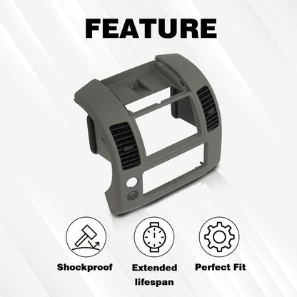 G-PLUS Center Dash Console Instrument Panel Cluster Lid Bezel Compatible with Nissan Frontier 2005-2020 Replacement for 68259ZP16D (Grey ABS)