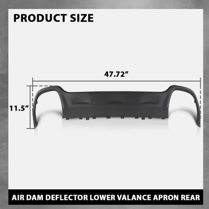 G-PLUS Rear Air Dam Deflector Lower Valance Apron Compatible with Jeep Cherokee 2015-2018 68236953AA CH1195128