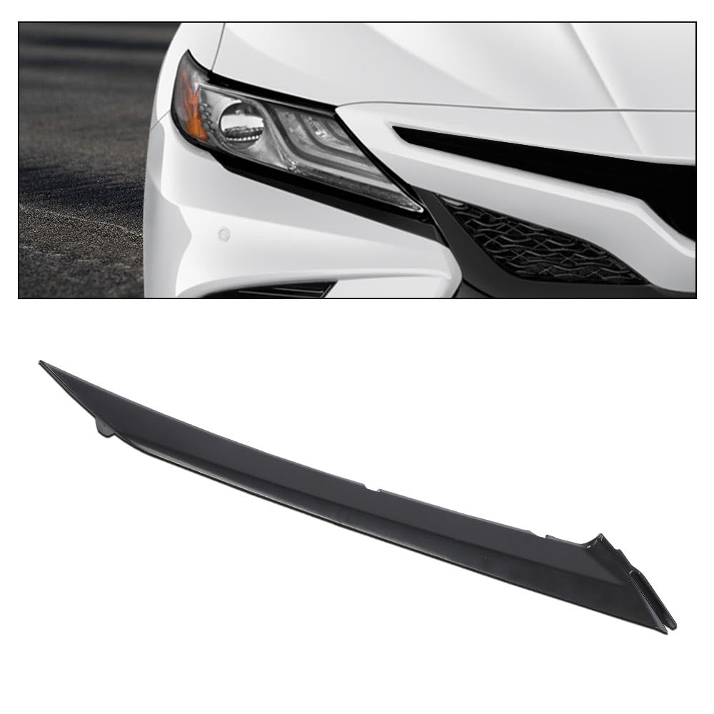 G-PLUS Front Bumper Grille Trim Molding Pair Compatible with Toyota Camry SE XSE 2018-2022 5271306100, 5271206100, TO1047105, TO1046105 Matte Black