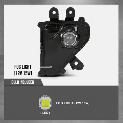 G-PLUS LED Front Bumper Fog Light Lamp Left Driver Side Compatible with LX GX460 2014-2023 8122060110 Black