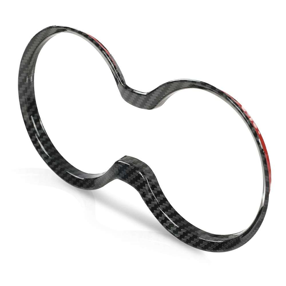 G-PLUS Gear Shift Cup Holder Cover Trim Bezel Compatible with Jeep Grand Cherokee 2011-2021 Black Carbon Fiber