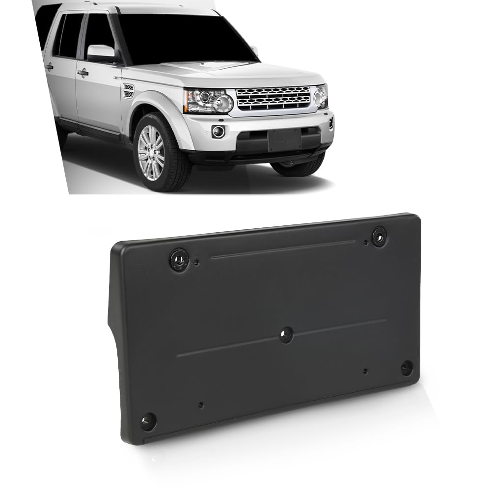 G-PLUS Front Bumper License Plate Holder Mounting Bracket Compatible with Discovery 4 / LR4 2010-2016 Black