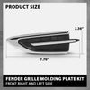 G-PLUS Pair Front Fender Ornament Fender Vent Insert Grille Molding Plate Kit, Compatible with Ford Escape SEL S SE Titanium Sport Utility 4-Door 2017-2019, LH & RH 2PCS, GJ5Z16228AB, GJ5416C217ACW