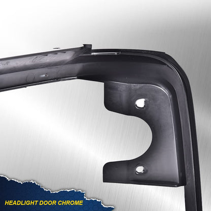 G-PLUS Headlights Trim Bezel Compatible with Ford F150 F250 F350 Truck 1992-1997/ Ford Bronco 1992-1996 Headlamps Door Bezel Left & Right 2 PCS Glossy Black